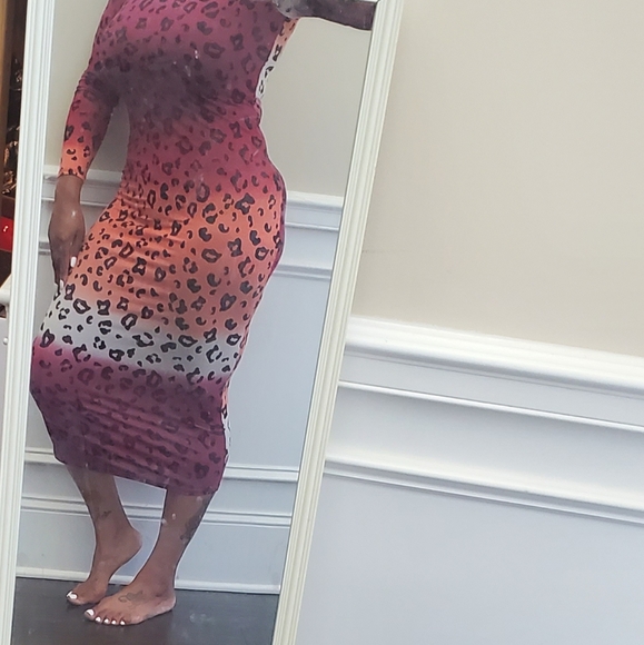 Animal print midi dress - Picture 3 of 3